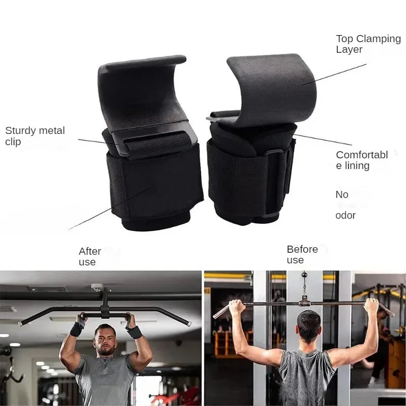 MIHJUSFDH Non Slip Weight Lifting Hooks Pair For Deadlifts