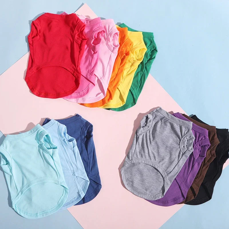 Pure Cotton Dog Shirts Soft Thin T Shirts For Dogs