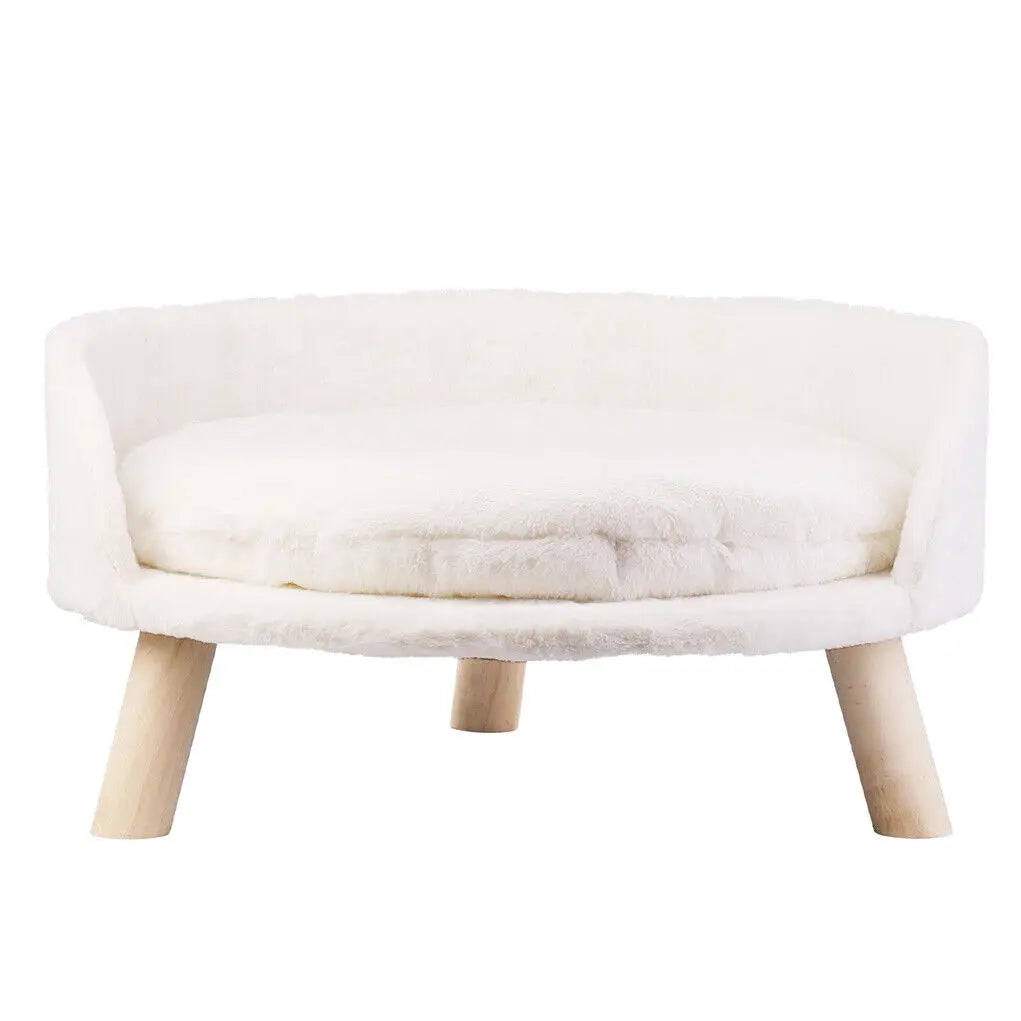 Luxury Soft Cat Bed With Plush Fabric Washable Nesting Bed