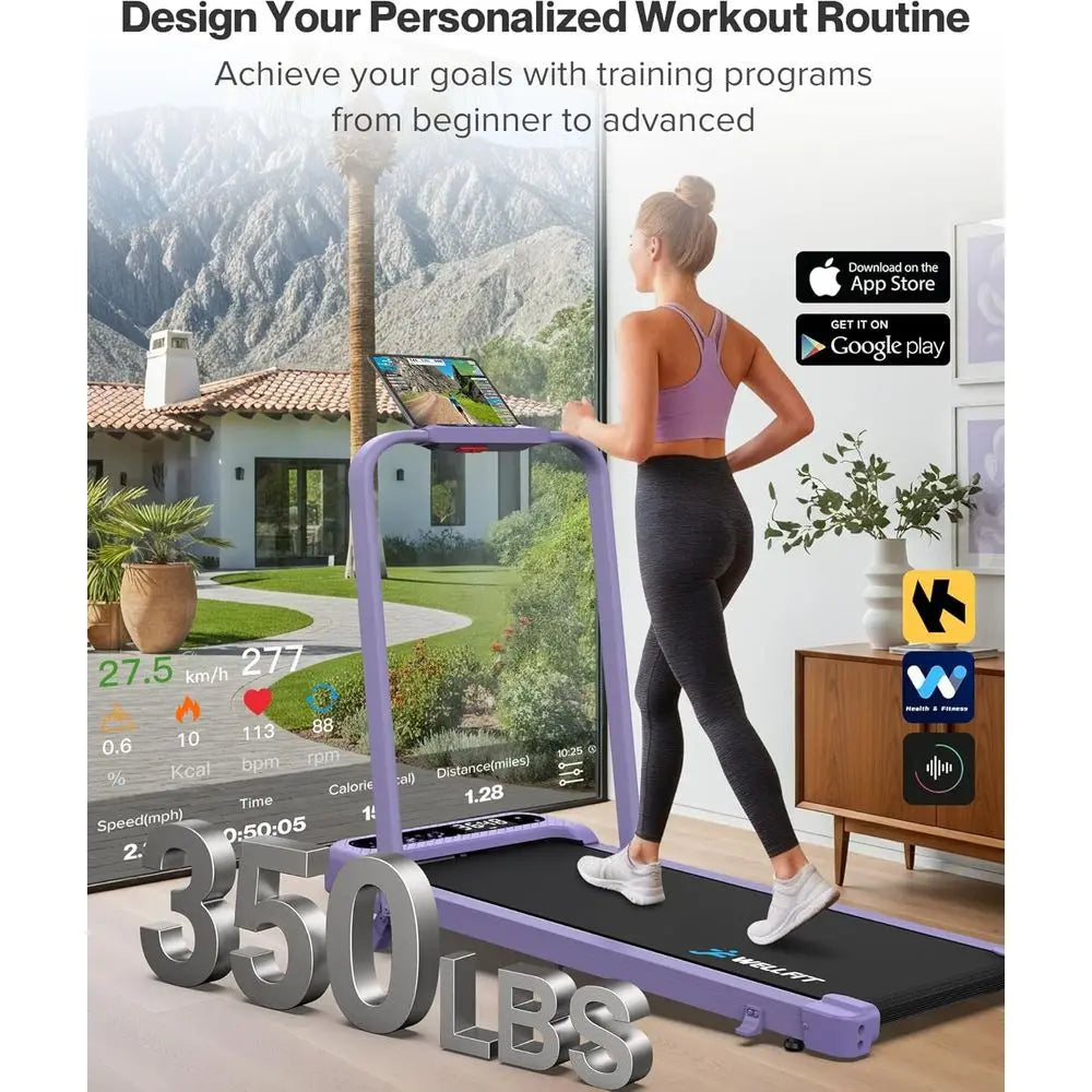 Compact Treadmill For Home Office With Incline And Quiet Operation