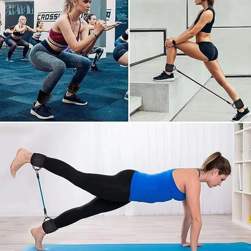 Ankle Straps and Resistance Bands Set for Gym and Home Workouts