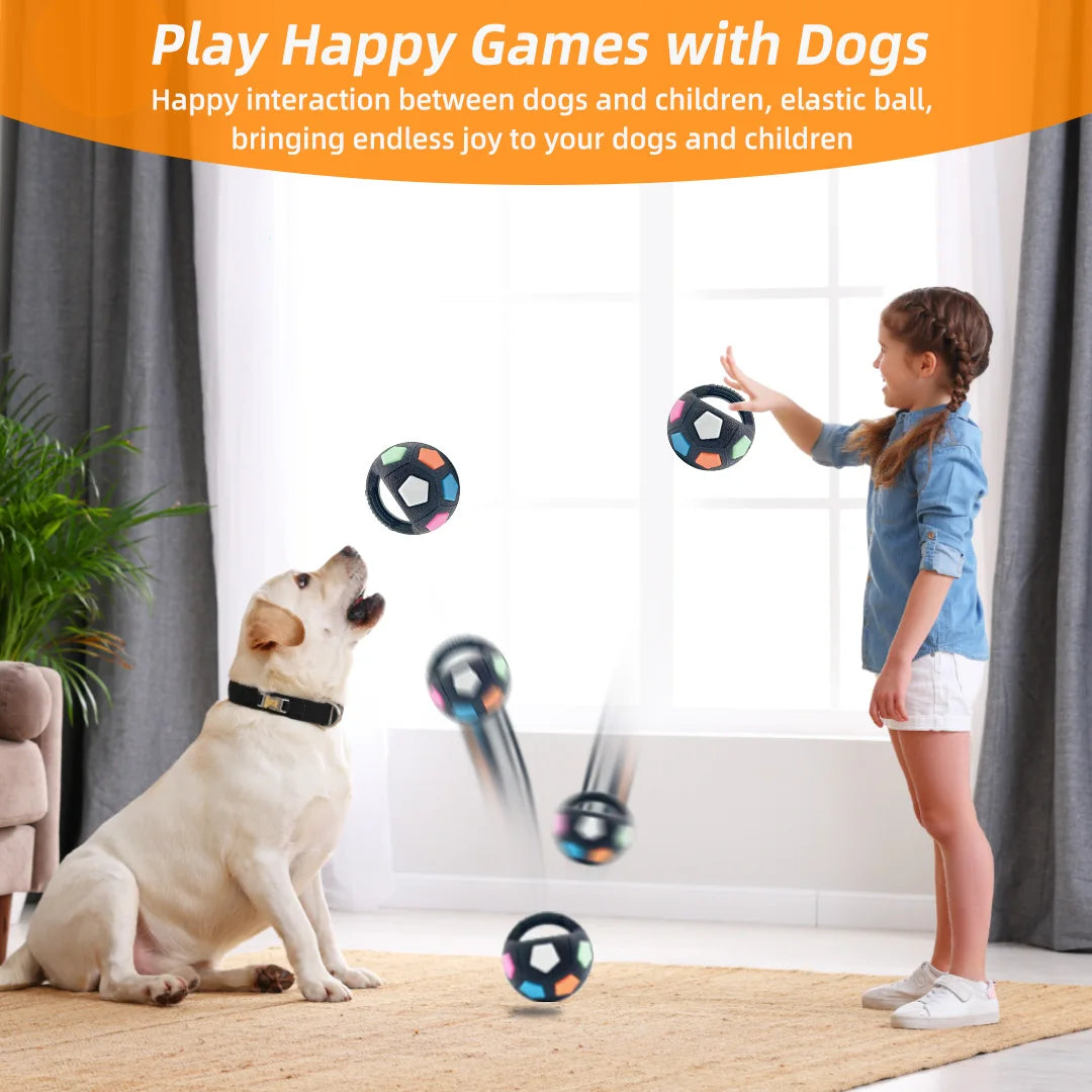 Football Tennis Ball Dog Toy With Squeak Rubber Teether