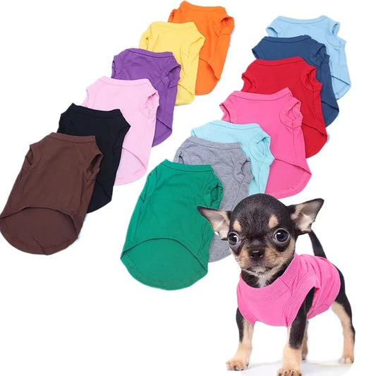 Pure Cotton Dog Shirts Soft Thin T Shirts For Dogs