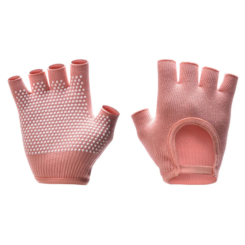 Women Half Finger Anti Slip Yoga Gloves For Pilates