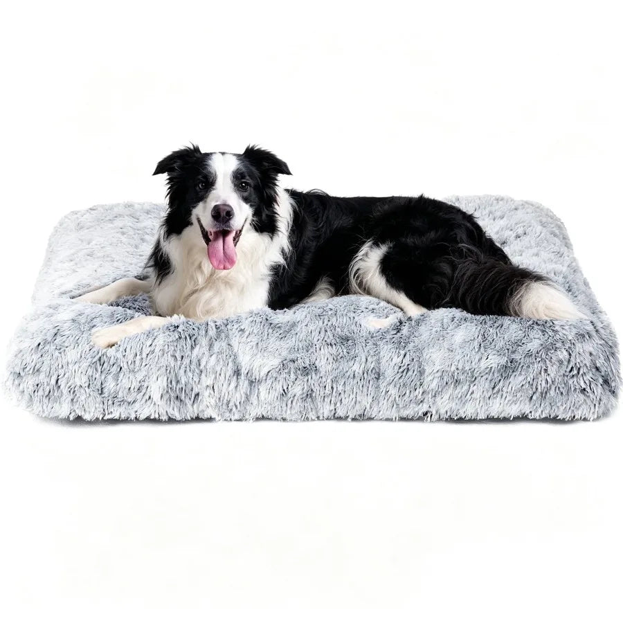 Washable Plush Dog Bed With Non Slip Bottom And Support