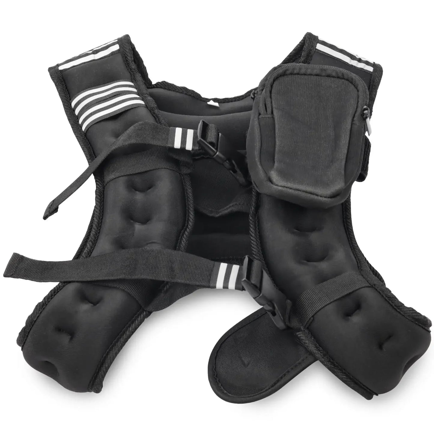 12lb 16lb Weighted Vest With Adjustable Straps And Reflective Stripe