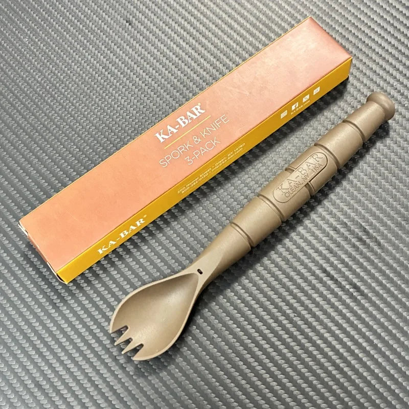 Tactical Mini Cutlery Set EDC Outdoor Multitool Fork Spoon Knife