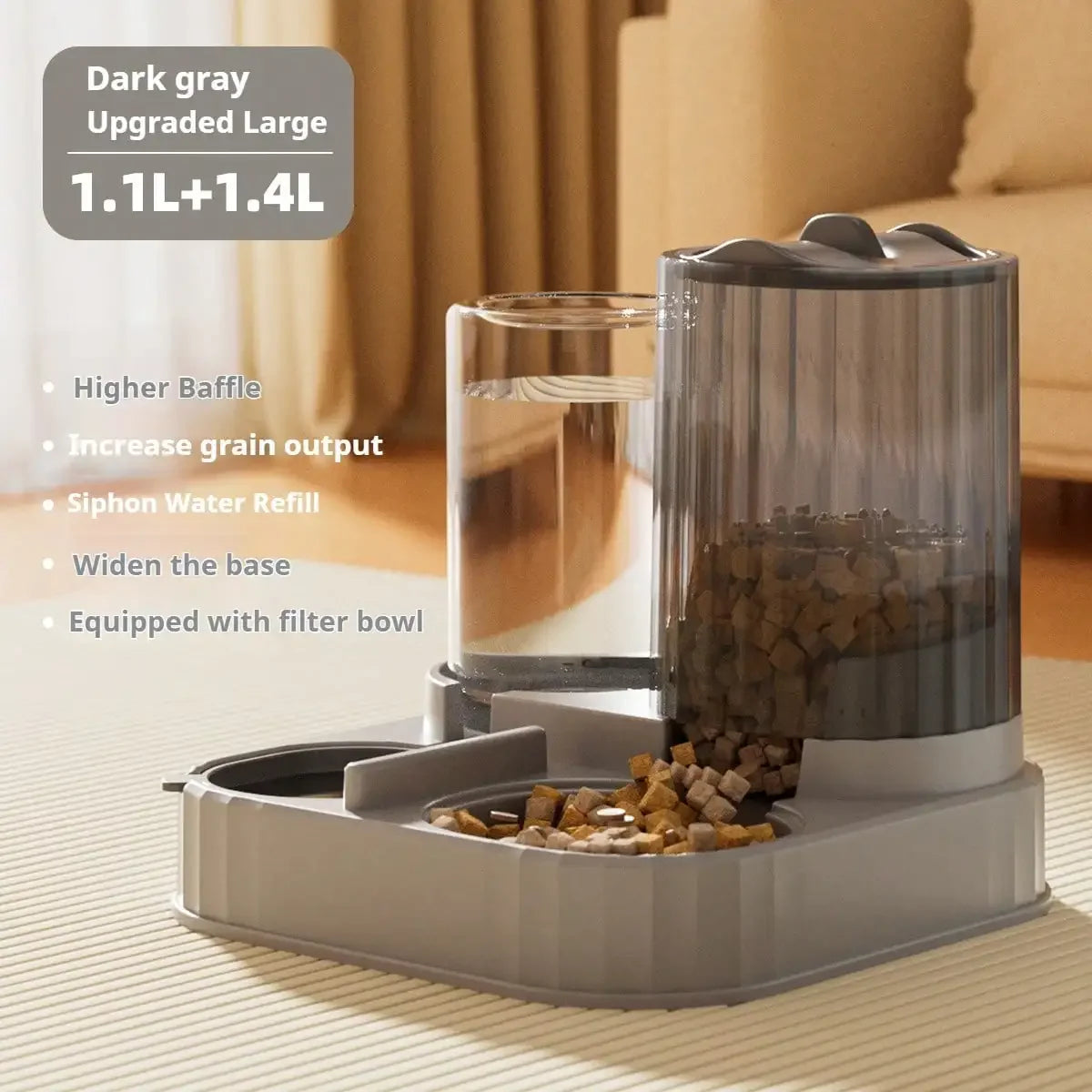 Durable 2-In-1 Automatic Dog Bowl And Cat Feeder For Pets