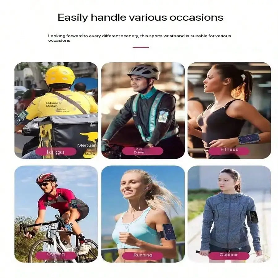 Adjustable Phone Holder Wrist Armband 360 Rotation Detachable Strap