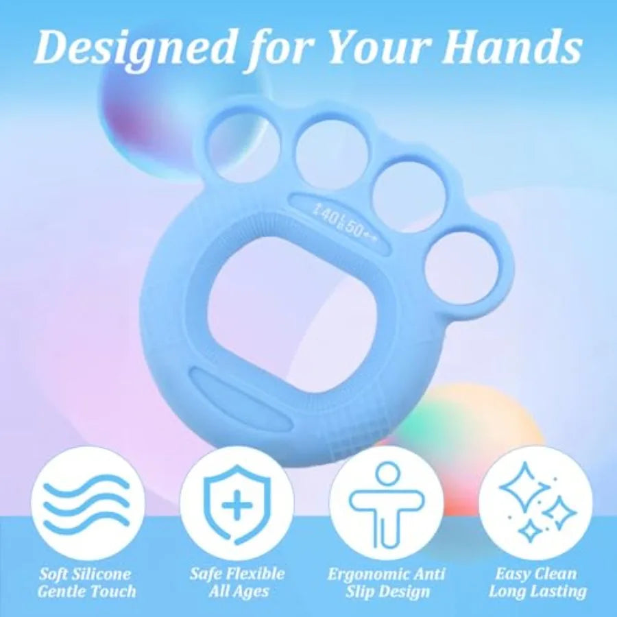 SHXI 3 Pack Ergonomic Finger Grip Strengtheners With 3 Levels