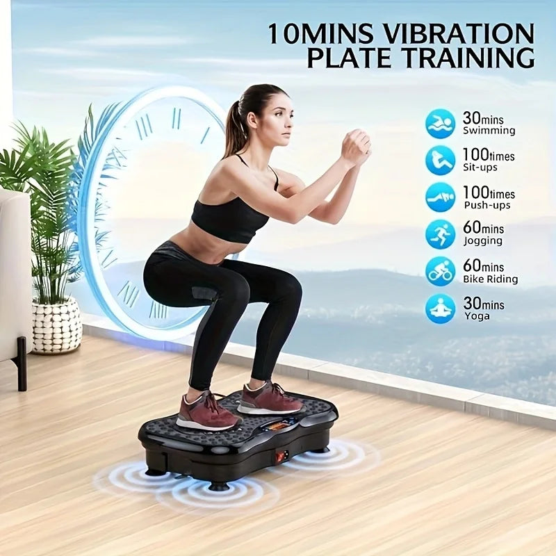 BZEQ USB Powered Compact Vibration Platform With Resistance Bands