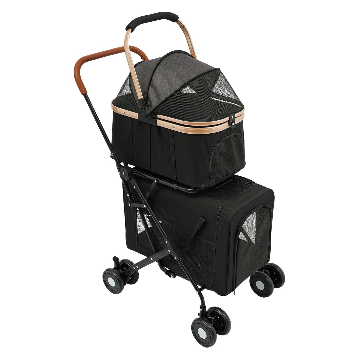 Bymaocar Foldable Pet Stroller for Cats and Dogs
