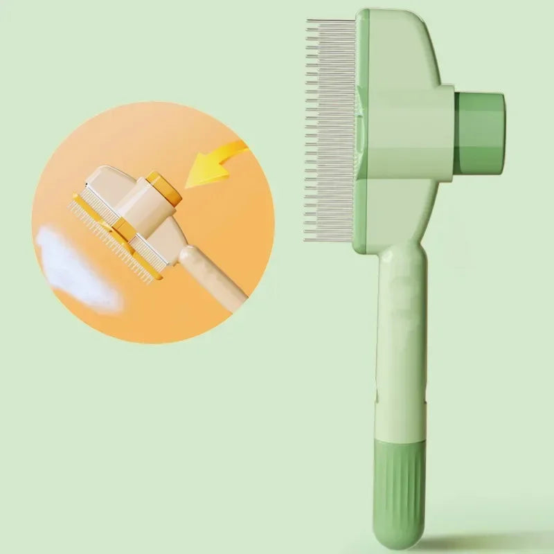 One Button Self Cleaning Dog Comb Pet Hair Remover Brush