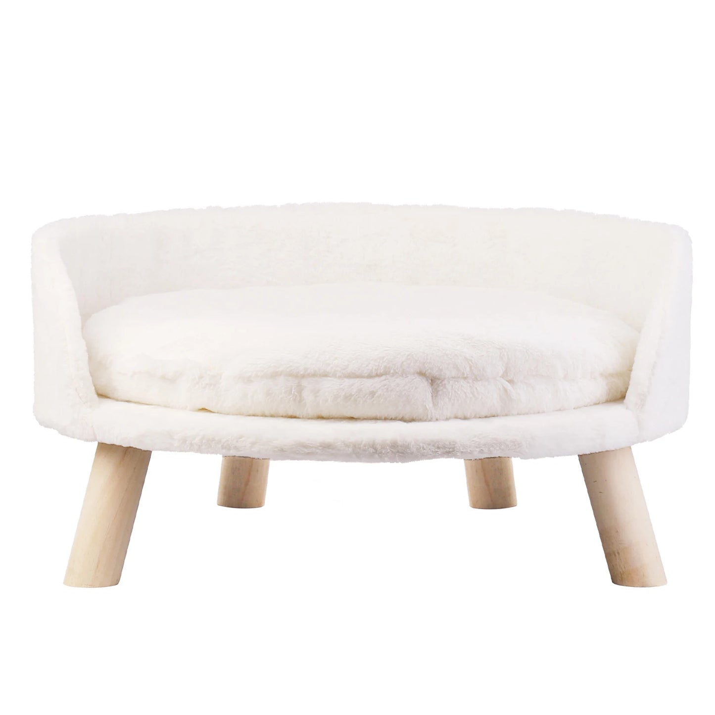 Luxury Soft Cat Bed With Plush Fabric Washable Nesting Bed