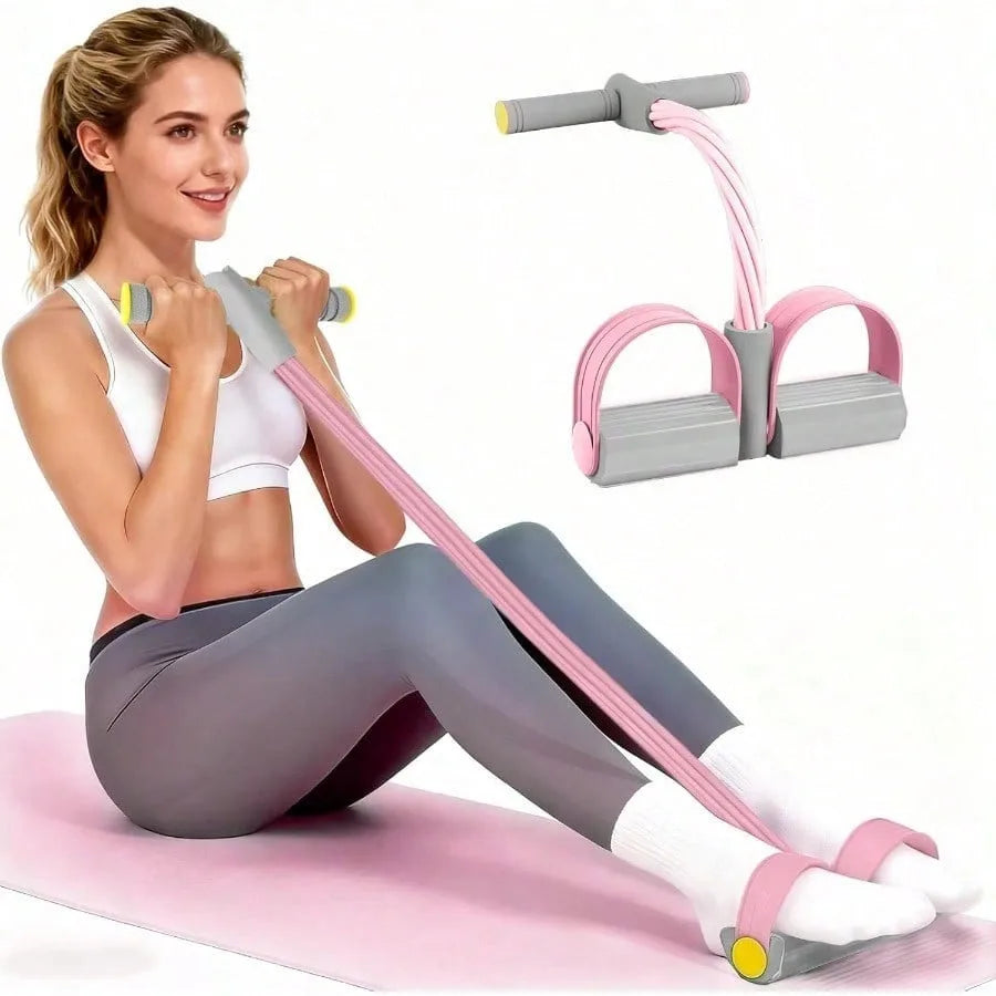 Pedal Exerciser With Resistance Bands For Full Body Workout