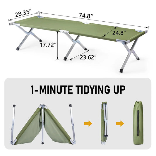 RHB-03A Portable Folding Camping Cot With Carry Bag
