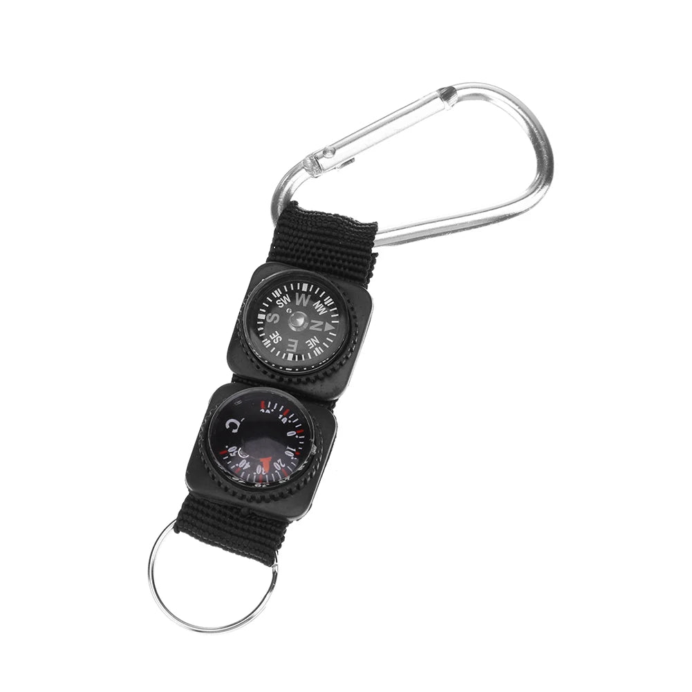 3 In 1 Keychain Carabiner With Compass And Thermometer