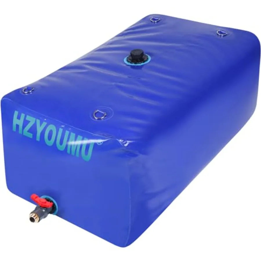 Foldable 240L Water Tank Storage Container Soft Bag for Outdoor Use Portable Large Ccity Waterproof Bladder in Blue with Easy C