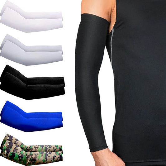 Unisex Cooling Arm Sleeves UV Sun Protection For Running And Cycling