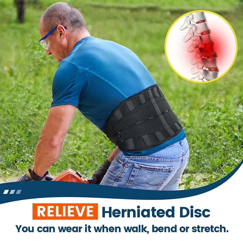 Lower Back Brace With 6 Stays Orthopedic Lumbar Support