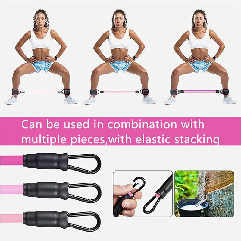 Ankle Straps and Resistance Bands Set for Gym and Home Workouts