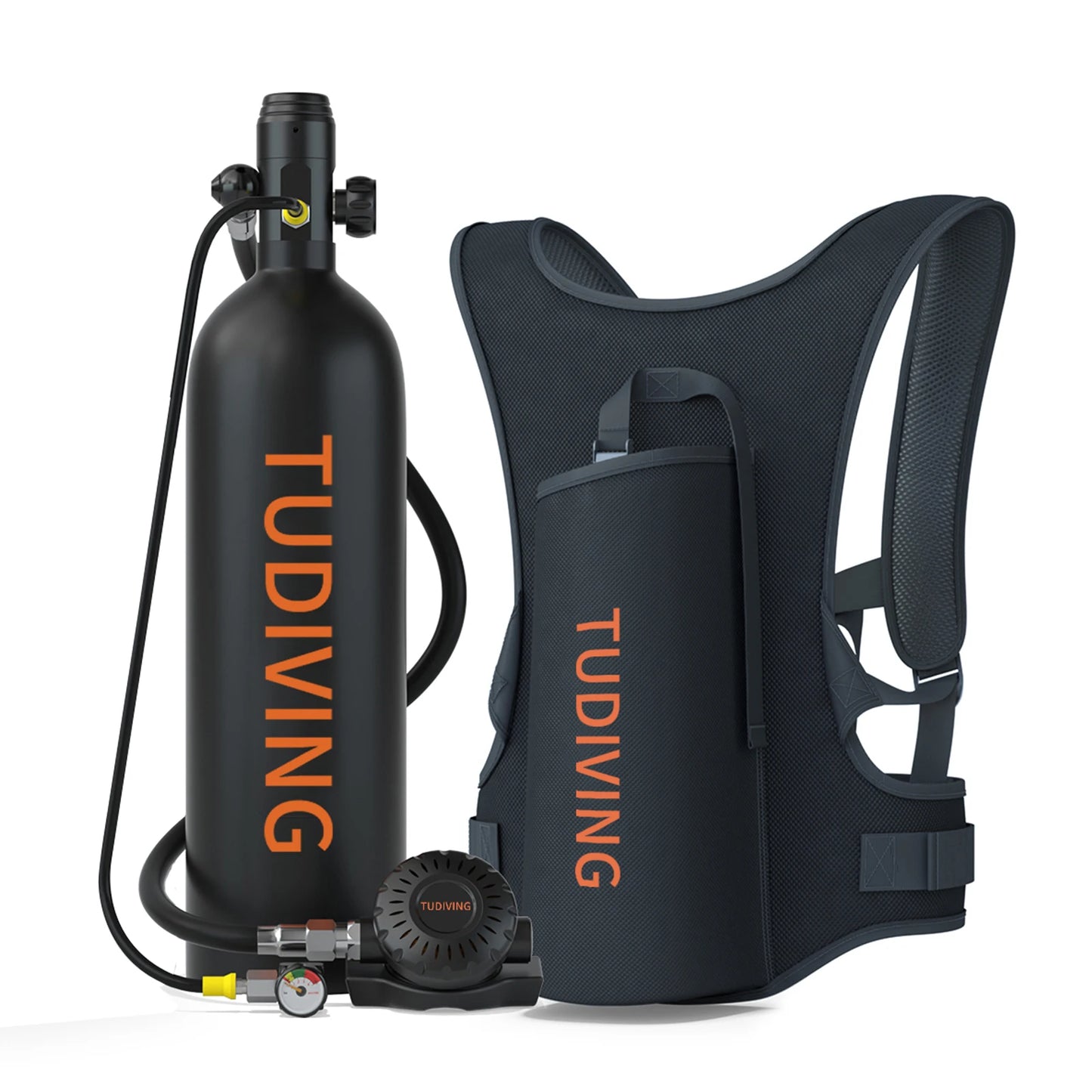 TUDIVING Portable Scuba Tank Support for 30-45 Minute Breathing