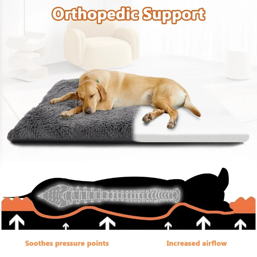 Orthopedic Plush Dog Bed With Non Slip Bottom Washable