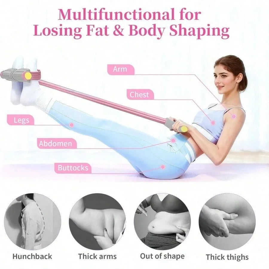 Pedal Exerciser With Resistance Bands For Full Body Workout