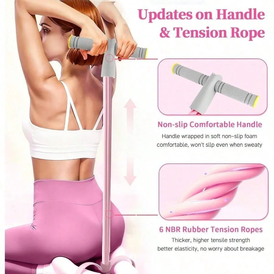 Pedal Exerciser With Resistance Bands For Full Body Workout