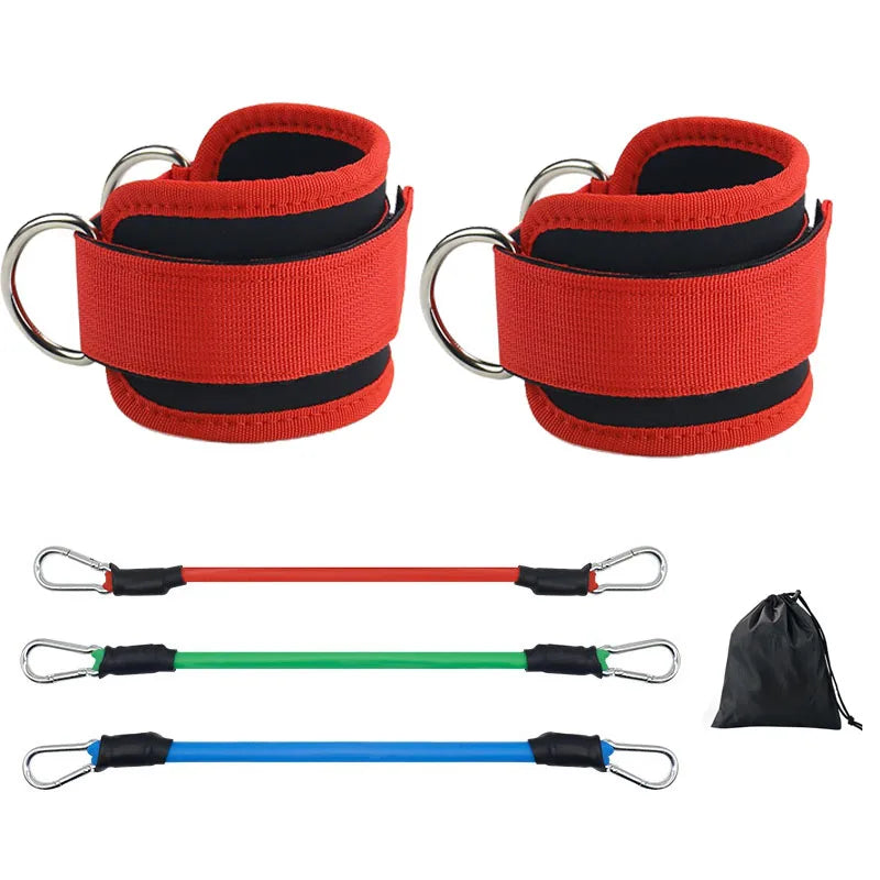 Ankle Straps and Resistance Bands Set for Gym and Home Workouts