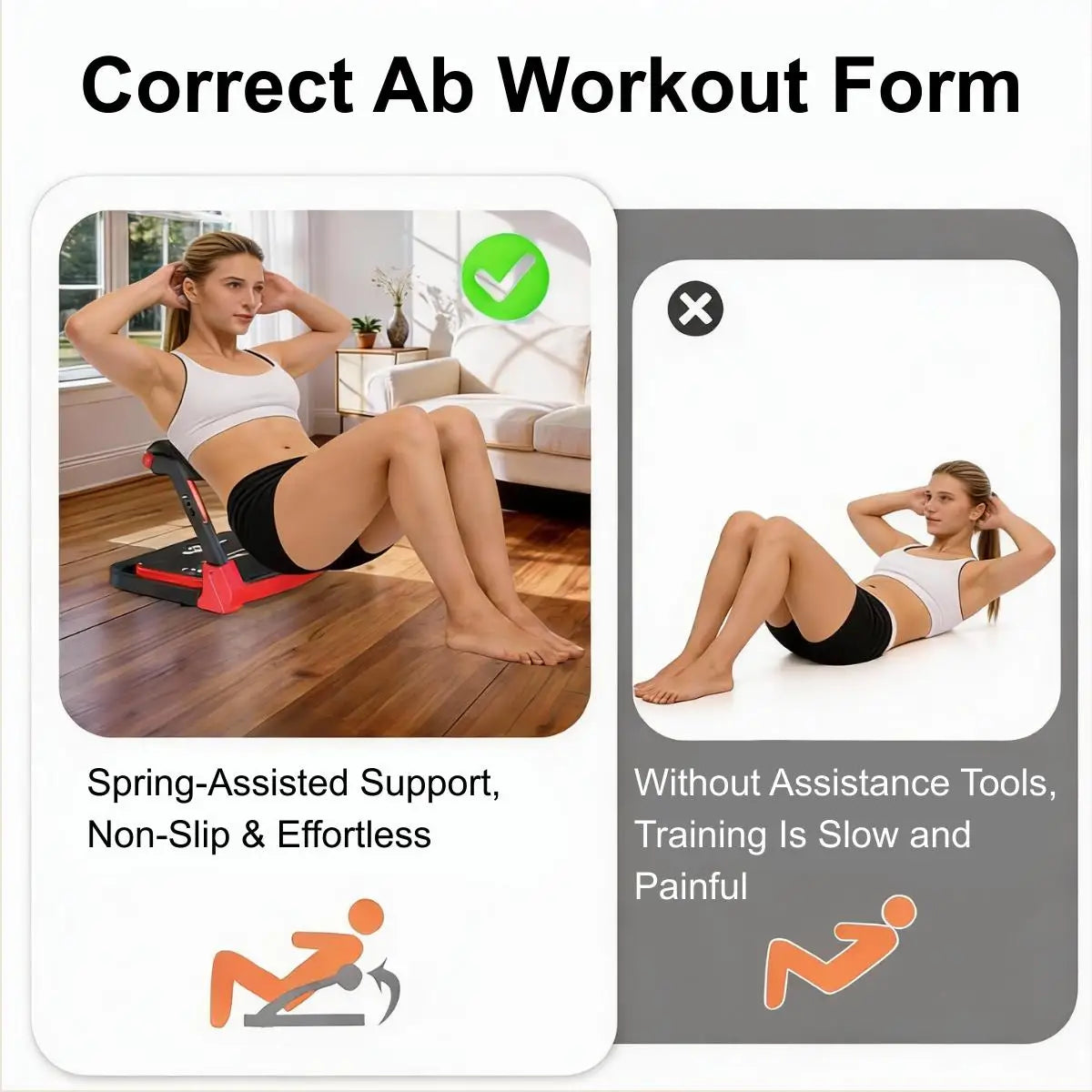 Relife Foldable Abdominal Trainer With 3 Resistance Levels