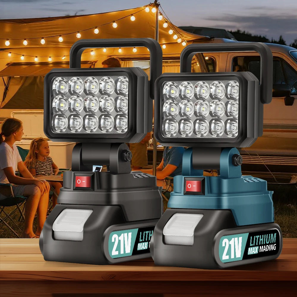 LED Outdoor Emergency Light USB Rechargeable 18V Lithium Battery Automotive Repair Light Night Work Electric Wrench Illumination