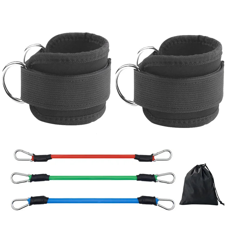 Ankle Straps and Resistance Bands Set for Gym and Home Workouts