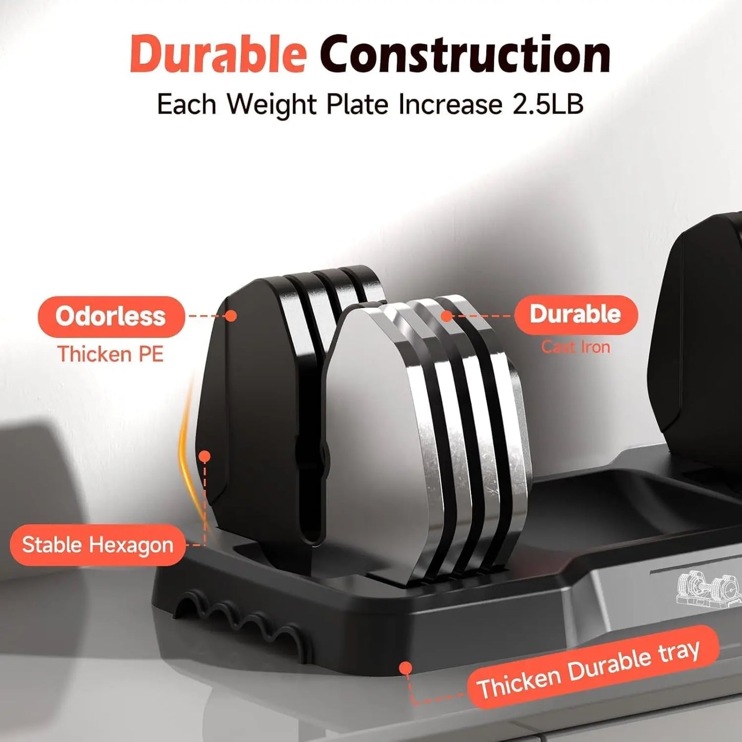 FED Fitness FEIERDUN Adjustable Dumbbells Set for Home Gym