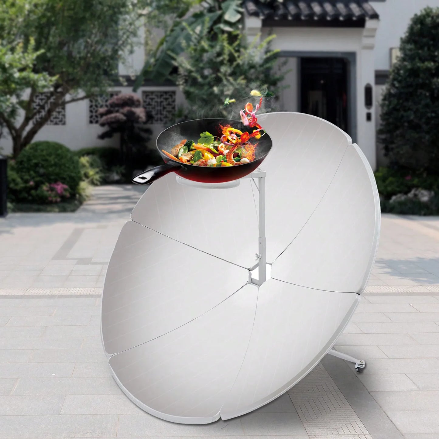 Parabolic Solar Cooker Sun Oven Camp Stove For Outdoor Cooking And Grilling