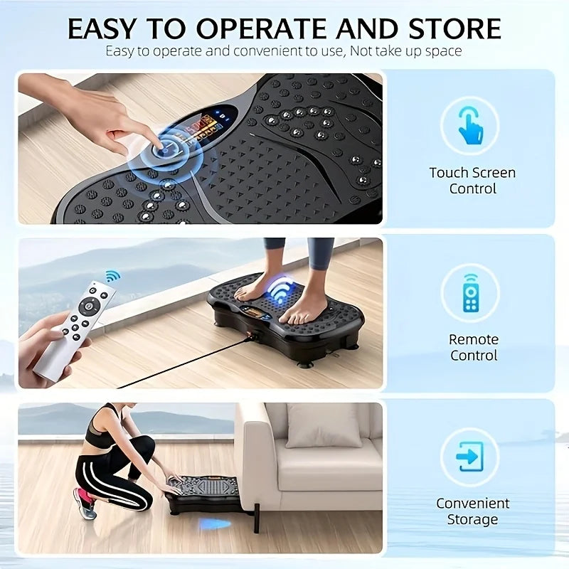BZEQ USB Powered Compact Vibration Platform With Resistance Bands