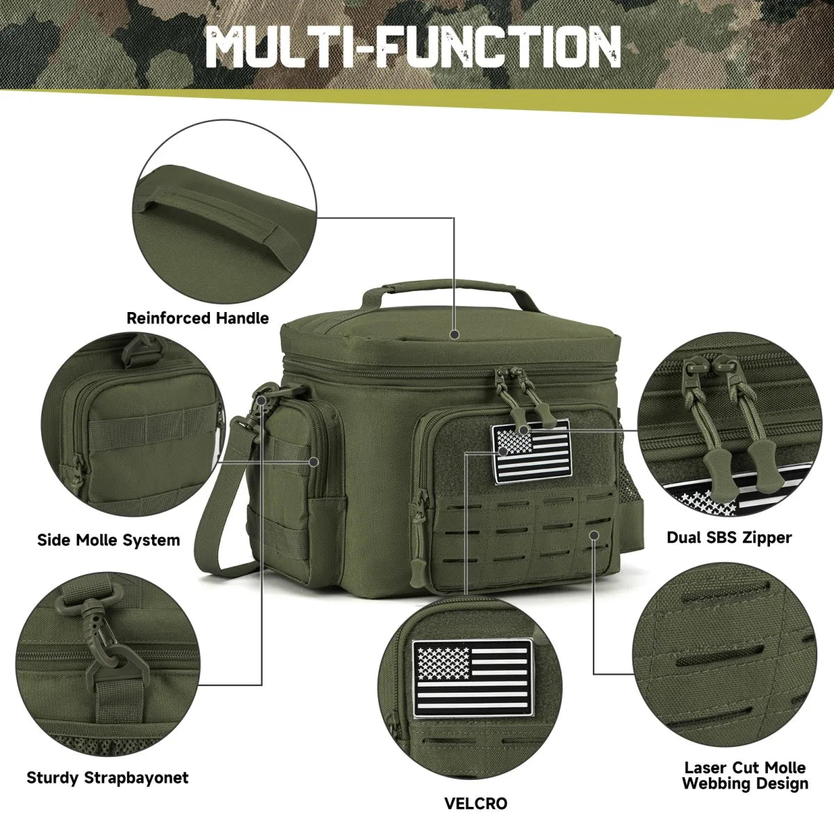 ReFire Gear Tactical Insulated Lunch Box Cooler For Outdoor Use