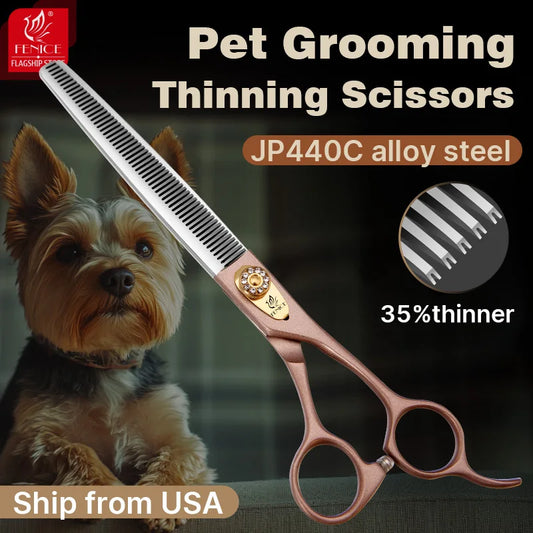 Fenice JP440C Thinning Scissors 35 Percent for Professional Pet Grooming