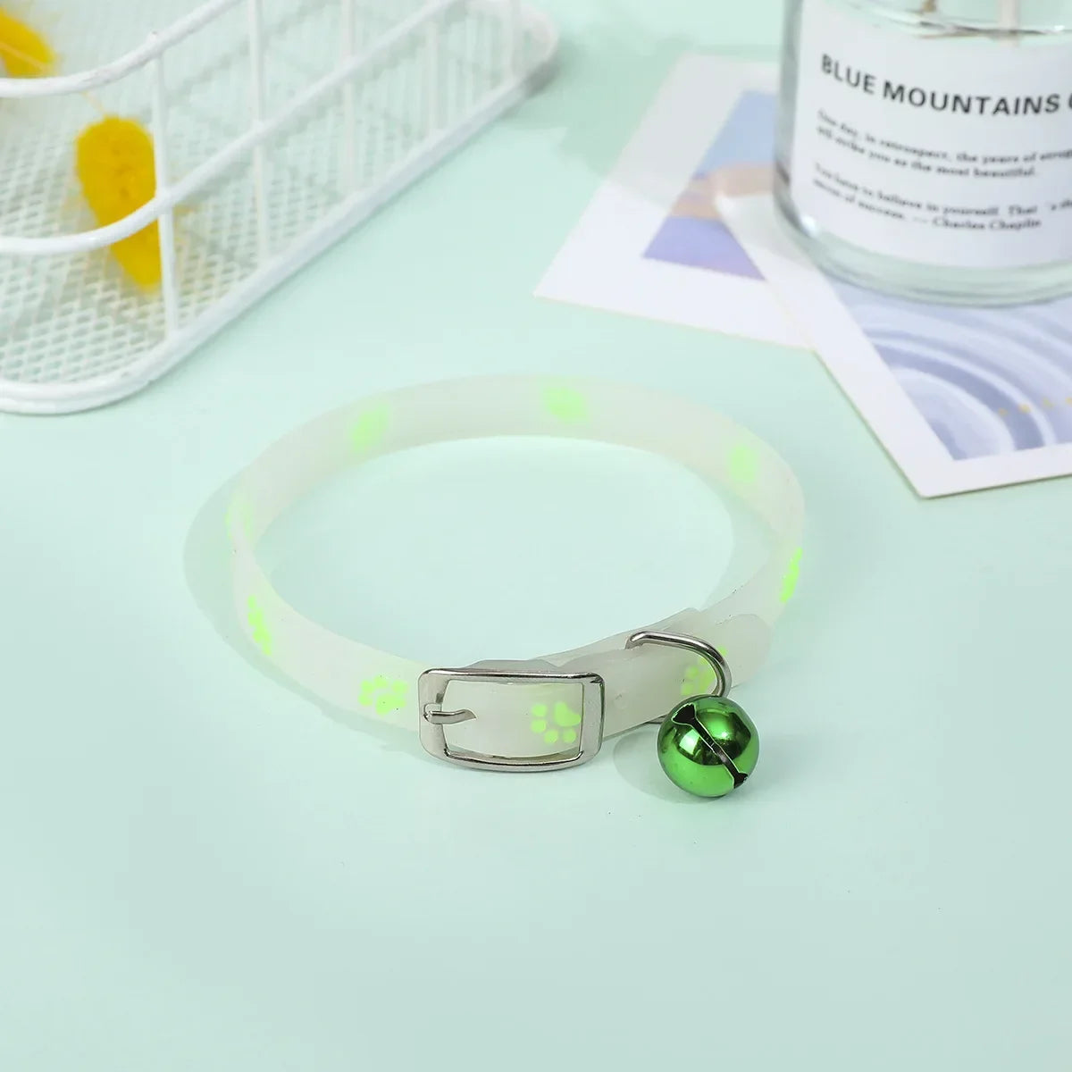 Luminous Cat Necklace Silicone Glow Collar With Bell