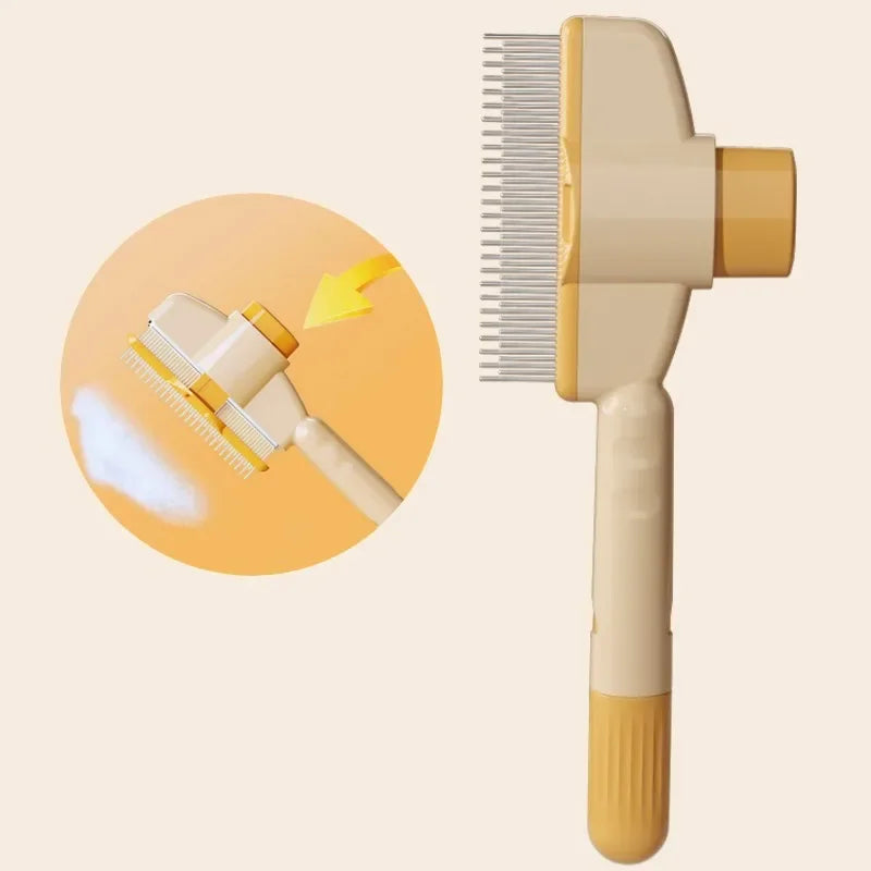 One Button Self Cleaning Dog Comb Pet Hair Remover Brush