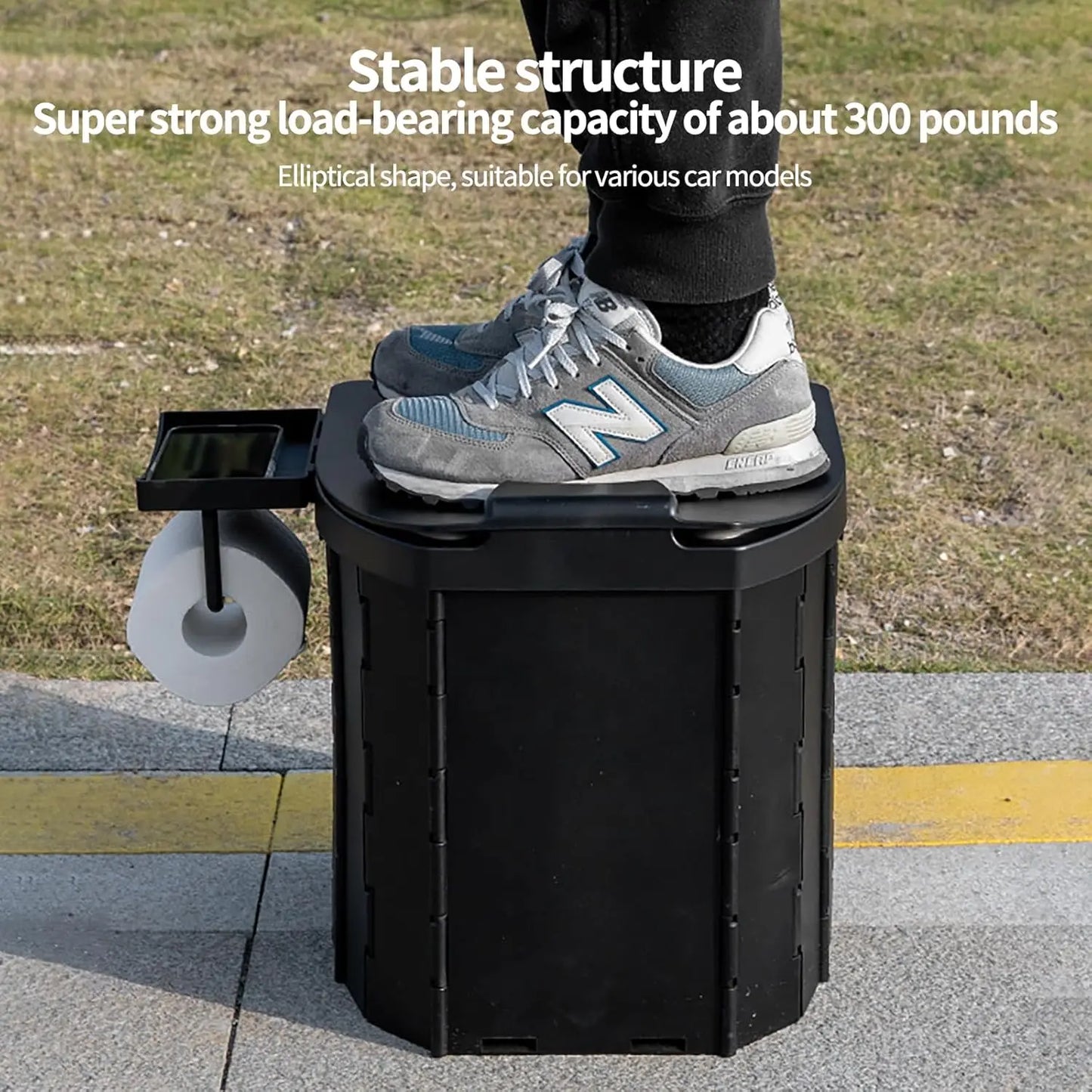 Lightweight Portable Camping Toilet With PU Cushion For Travel