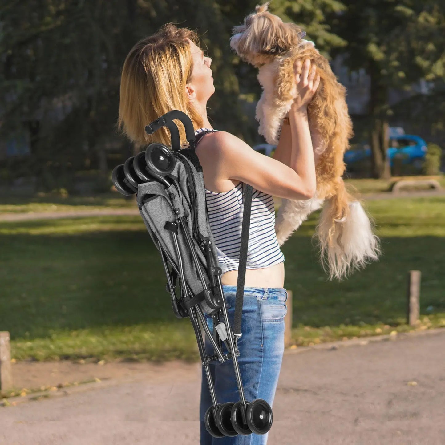 Portable Travel Dog Stroller For Small Pets