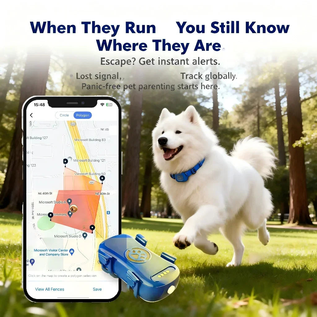 WANWAYTECH GPS Pet Tracker With Unlimited Distance Locator