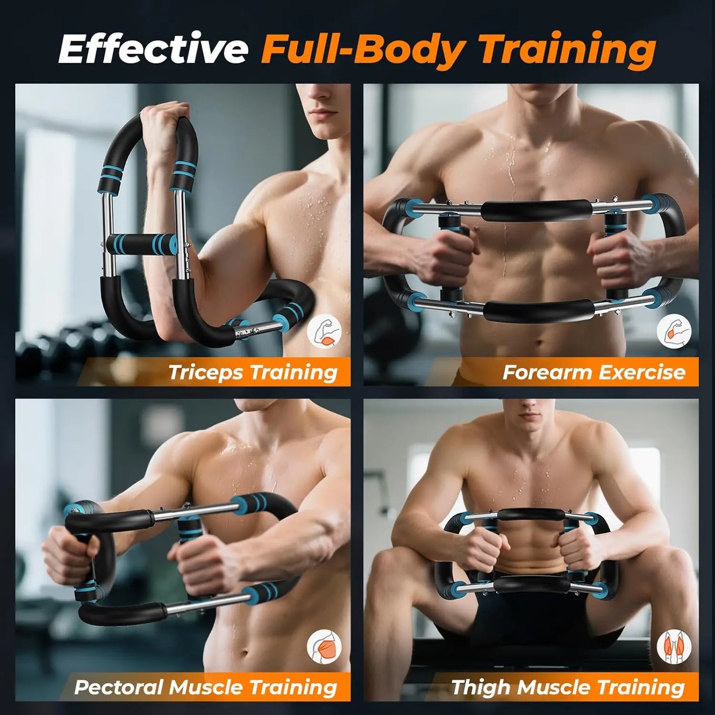 U Shape Arm Trainer With Adjustable Resistance For Upper Body Workout