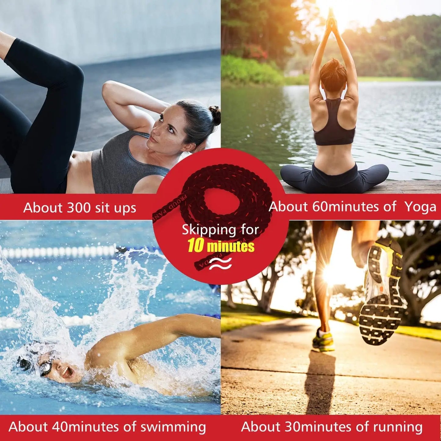 Weighted Jump Rope for Total Body Workout and Strength Training