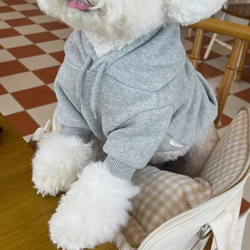 Warm Dog Hoodies Soft Fleece Pet Clothes For Yorkie Dogs