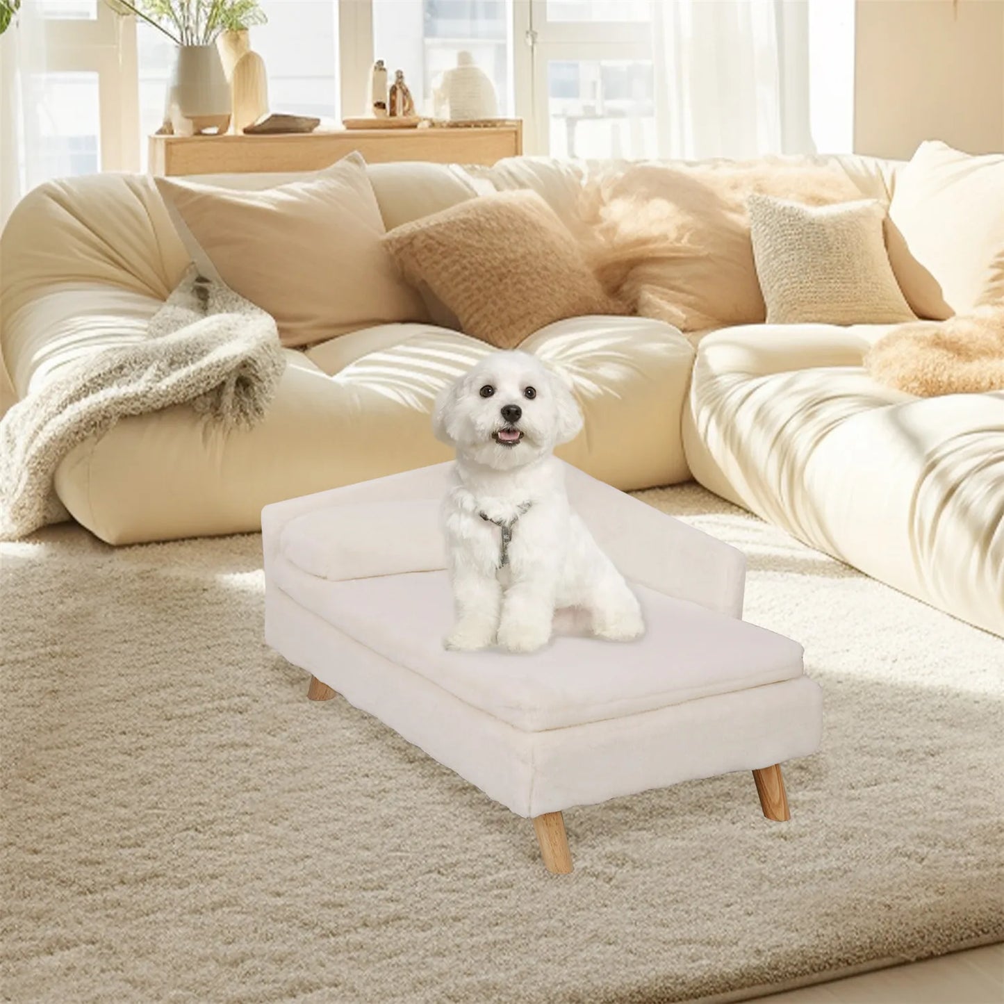 Bingopaw Waterproof Elevated Pet Bed Nordic Stool With Cozy Pad