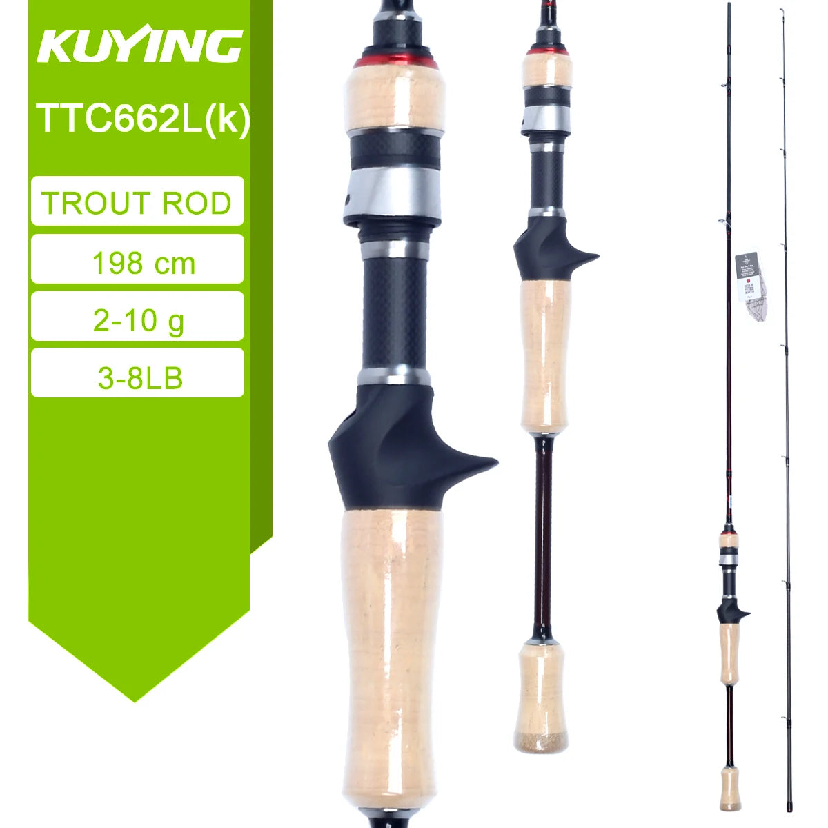 Kuying Lure Rod Casting Spinning Carbon For River And Stream Fishing