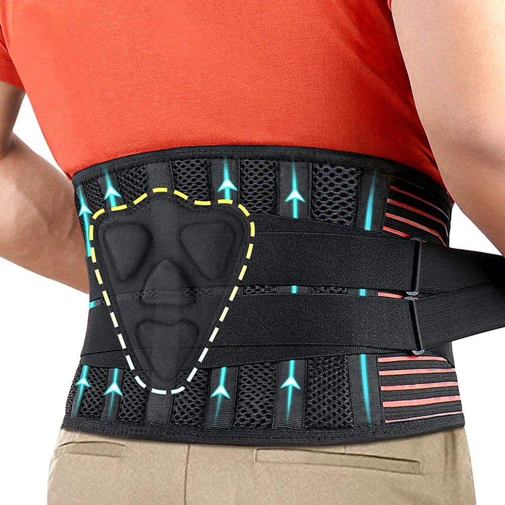 Lower Back Brace With 6 Stays Orthopedic Lumbar Support