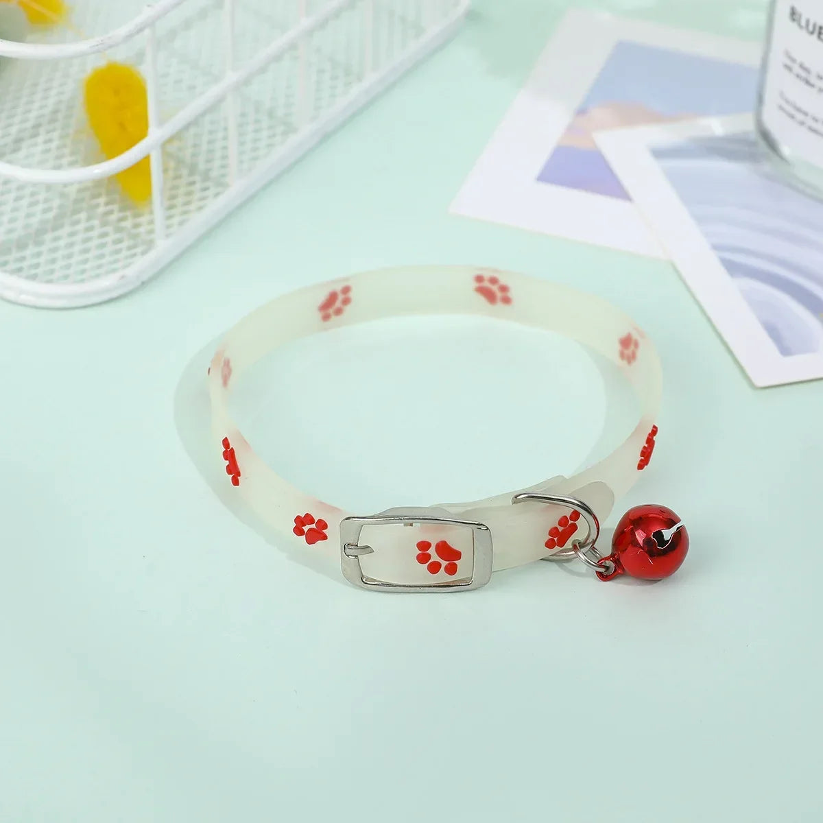Luminous Cat Necklace Silicone Glow Collar With Bell